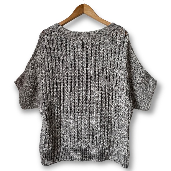 NWOT Massimo Dutti Boxy Sweater Top Vest Chunky Crochet Knit Layering Aritzia M - Picture 4 of 7